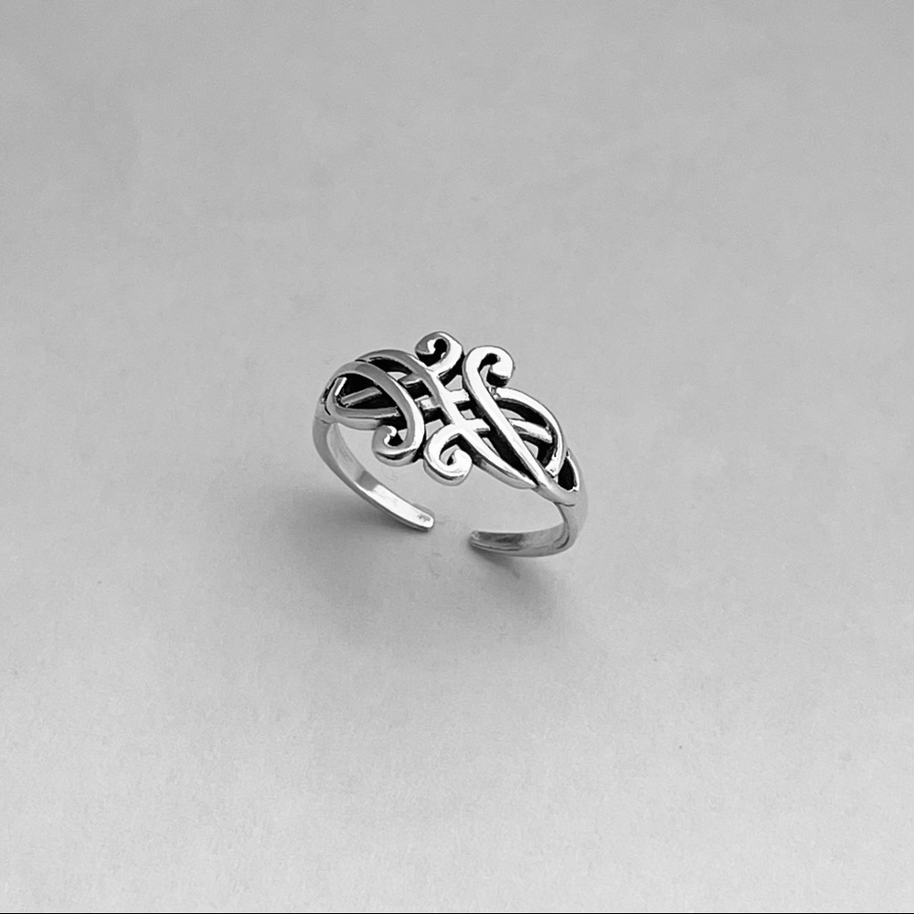 Sterling Silver Celtic Toe Ring, Silver Ring - image 5